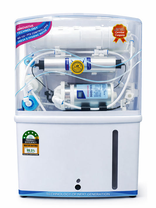 Advanced RO + UV + UF Water Purifier for Home | Transparent Body Domestic RO System with High Efficiency Filtration